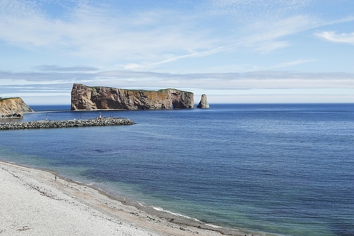 Beach, Perce Rock, Perce, Region Gaspesie, Province of Quebec, Canada, North America, by Guenther Schwermer