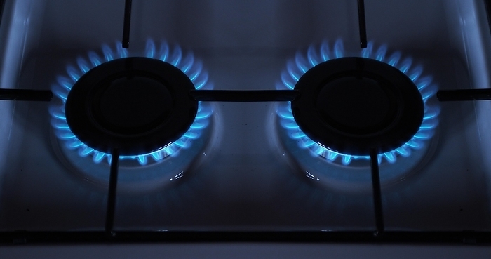 Gas Stove Burners, Blue Flame, by Lacz Gerard