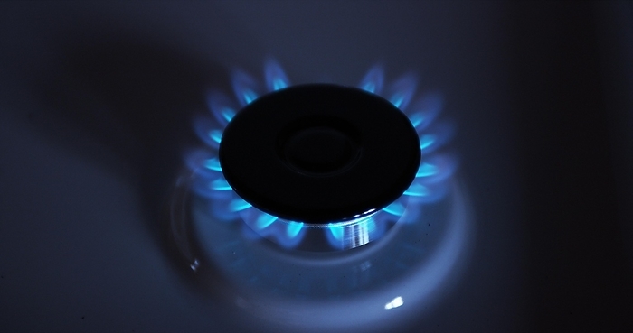 Gas Stove Burners, Blue Flame, Kitchen, by Lacz Gerard