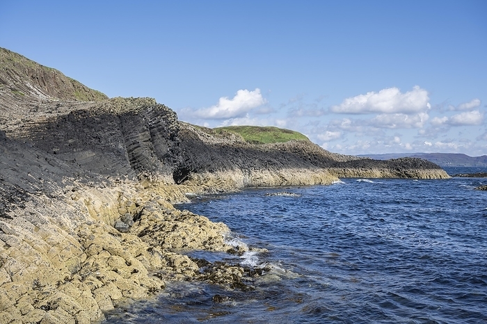 Coastal section of the uninhabited rocky island of Staffa, Hebrides, Highlands, Scotland, Great Britain, by Markus Keller