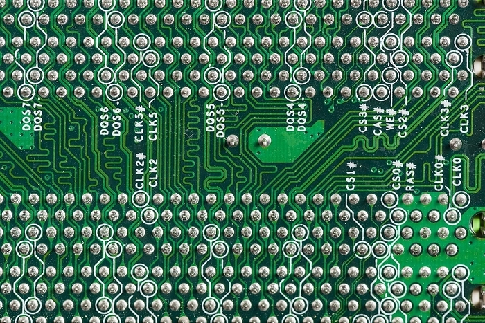 Detailed view computer circuit board, by Oleksandr Latkun