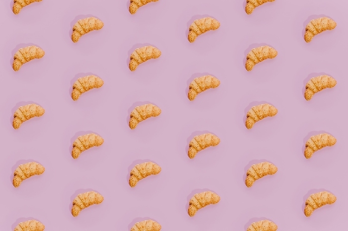 Bakery pattern with baked croissant, by Oleksandr Latkun