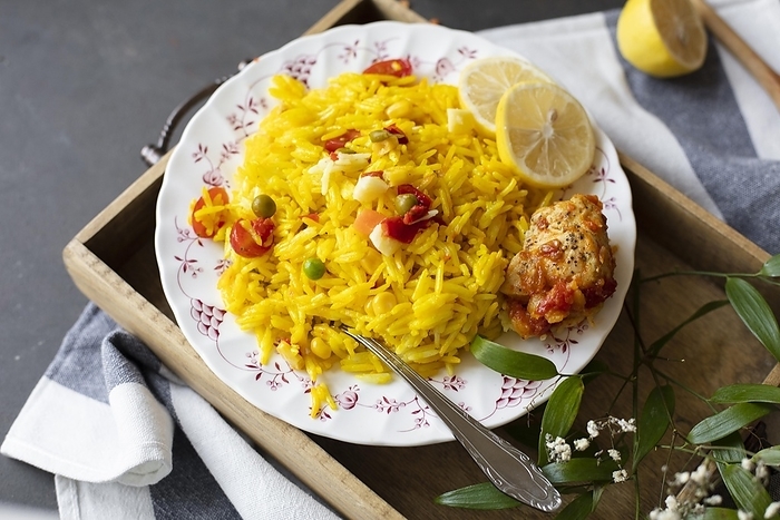 Indian recipe with rice corn tomatoes, by Oleksandr Latkun