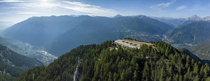 Forte Pramand, military fort, World Wars fortification in alpine terrain, Salbertrand, Piedmont, Italy, Europe, by Michael Szönyi