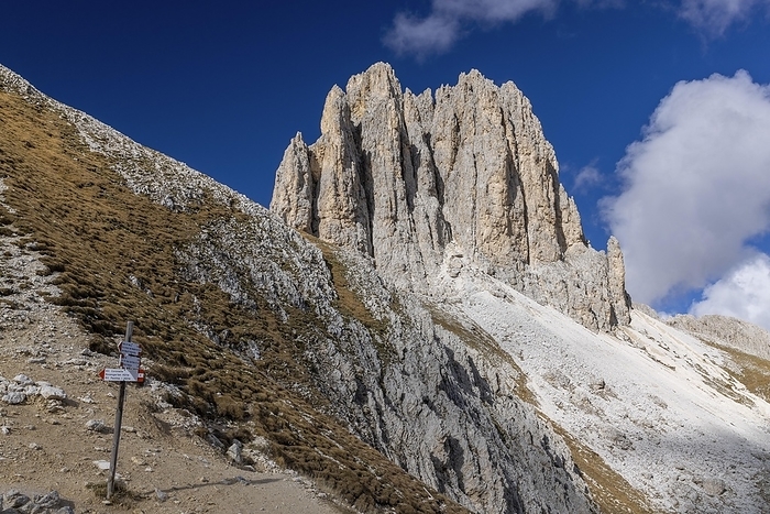Tscheiner Peak (Cima Sforcella) in the Catinaccio Massif, Dolomites, South Tyrol, Italy, Europe, by Michael Szönyi