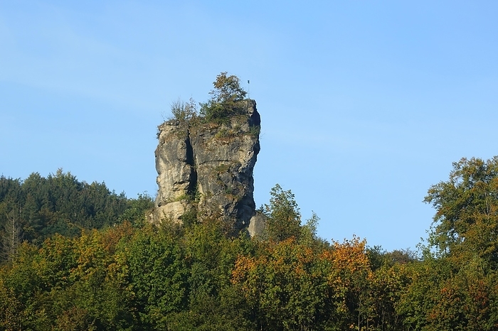 Rock formation near Tüchersfeld, landscape, nature, rocks, forest, stand out, Pottenstein, Franconian Switzerland, Franconian Alb, Upper Franconia, Franconia, Bavaria, Germany, Europe, by Gerald Abele