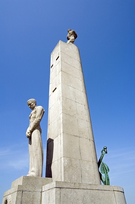 Monument for the sailors and fishermen who died at Ostend, Oostende along the North Sea Coast, Belgium, Europe, by alimdi / Arterra / Philippe Clément