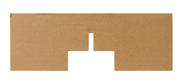 Cardboard partition for bottle transport crates on isolated background Cardboard partition for bottle transport crates on isolated background