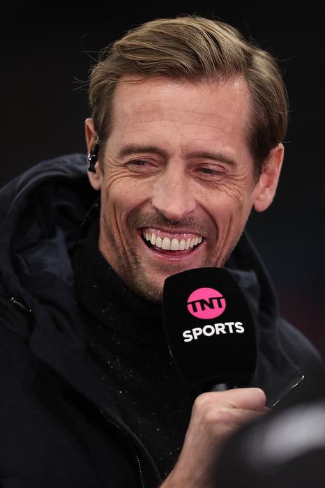 Aston Villa v Newcastle United   Premier League Peter Crouch TNT Sports football pundit on the side line before the Premier League match between Aston Villa and Newcastle United at Villa Park on January 30, 2024 in Birmingham, England.   WARNING  This Photograph May Only Be Used For Newspaper And Or Magazine Editorial Purposes. May Not Be Used For Publications Involving 1 player, 1 Club Or 1 Competition Without Written Authorisation From Football DataCo Ltd. For Any Queries, Please Contact Football DataCo Ltd on  44  0  207 864 9121