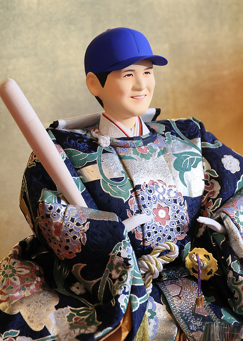 Shohei Ohtani and Haruka Kitaguchi hina dolls are displayed by doll maker Kyugetsu January 31, 2024, Tokyo, Japan    Japan s doll maker Kyugetsu displays a male  hina doll  of Los Angeles Dodgers two way players Shohei Ohtani at the company s showroom in Tokyo on Wednesday, January 31, 2024 ahead of the March 3 Girl s Day festival  Hina Matsuri . Ohtani moved to Dodgers from Angels in Major League Baseball  MLB  this season.    photo by Yoshio Tsunoda AFLO 