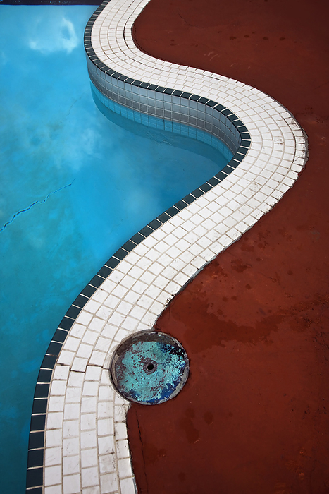 Edge Of Motel Swimming Pool, Vernon, British Columbia, by Benjamin Rondel / Design Pics