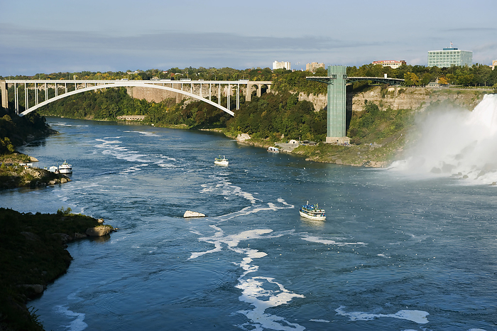 Niagara Falls, Canada Rainbow Bridge To Usa Across Niagara River, Niagara Falls, Ontario, Canada, by Ken Straiton   Design Pics