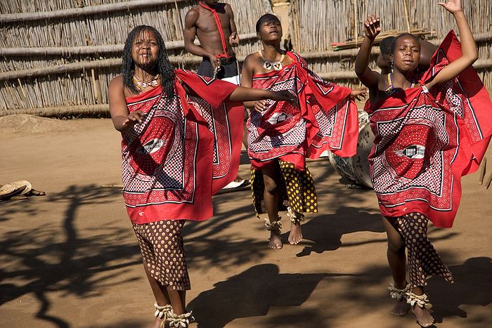 Women Perform A Cultural Swaziland Show At A Swaziland Village In Mbabane. This Is The Matsamo Village, by Micah Wright / Design Pics
