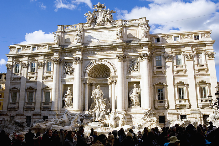 Rome, Italy Tourists In Front Of Fontana Di Trevi, Rome, Italy, by Dosfotos   Design Pics