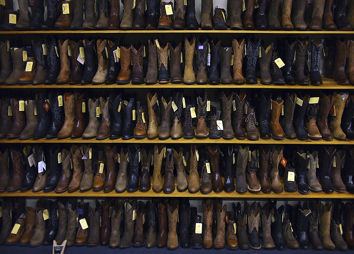 Las Vegas, USA Shelves Of Cowboy Boots  Las Vegas, Nevada, United States Of America, by Timothy Allen   Design Pics