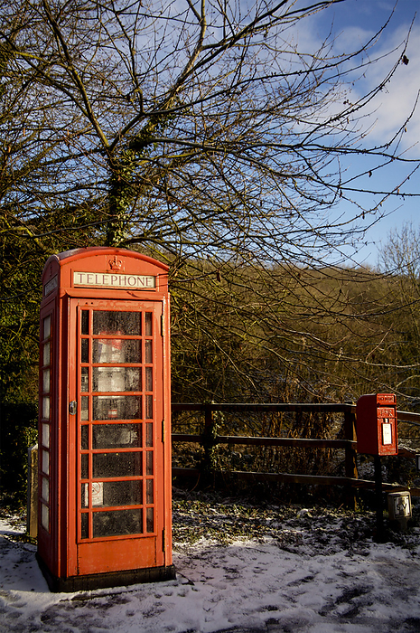United Kingdom Public Telephone And Postbox  Ironbridge, Shropshire, England, by Paul Miles   Design Pics
