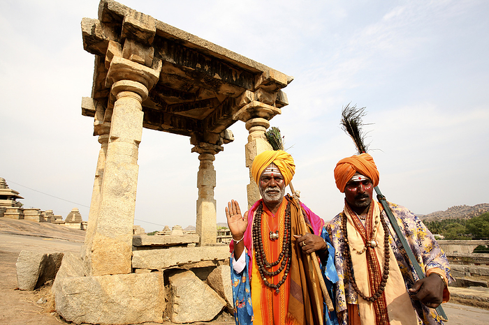 Hampi, India Sadhu Holy Men  Hampi, Karnataka, India, by Chris Caldicott   Design Pics