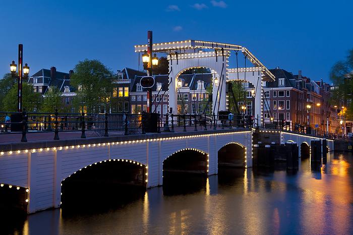 Amsterdam, The Netherlands Skinny Bridge At Dusk  Amsterdam, Holland, by Ian Cumming   Design Pics