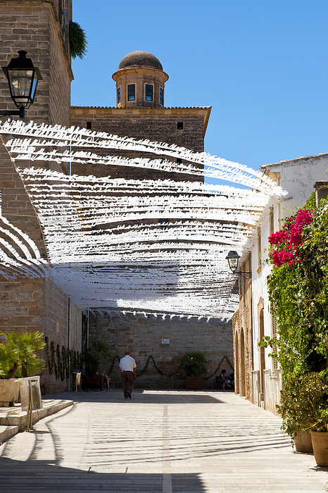 Majorca, Spain Decorated Street In Alcudia, Mallorca, Balearic Islands, Spain, by Dosfotos   Design Pics
