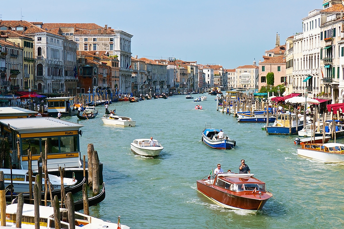 Venice Gondolas On Grand Canal  Venice, Italy, by Tania Cagnoni   Design Pics