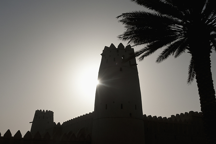 UAE Silhouette Of Al Jahili Fort  Al Ain, Abu Dhabi, United Arab Emirates, by Ian Cumming   Design Pics