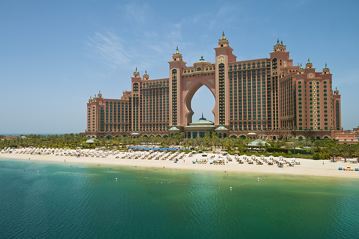 UAE Dubai Facade Of Atlantis Palm Hotel  Jumeirah, Dubai, United Arab Emirates, by Ian Cumming   Design Pics