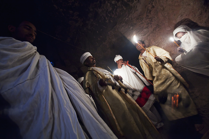 Ethiopia Details Of Nighttime Worship Celebrations Taking Place In The Rock Hewn Churches During Orthodox Easter  Lalibela, Ethiopia, by Toby Adamson   Design Pics