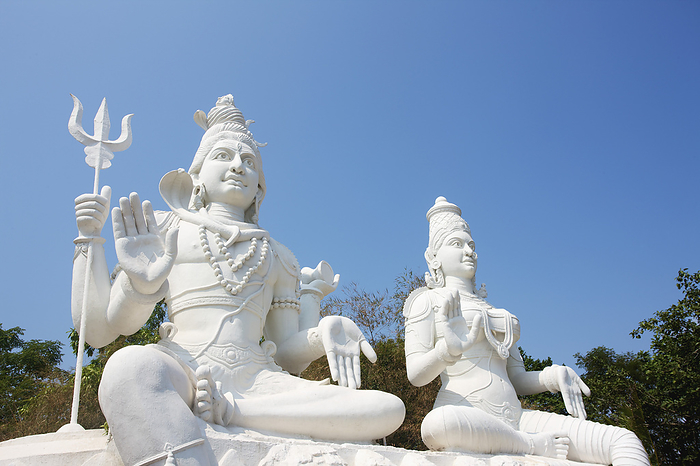 India White Buddhist Statues  Visakhapatnam, Andhra Pradesh, India, by Chris Caldicott   Design Pics