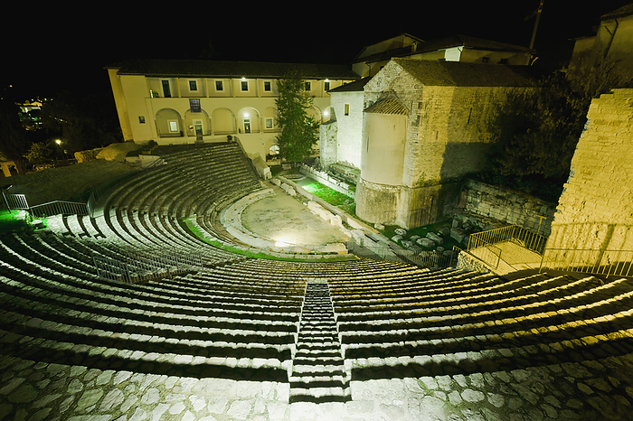 Italy Medieval Amphitheatre  Spoleto, Umbria, Italy, by Yves Marcoux   Design Pics