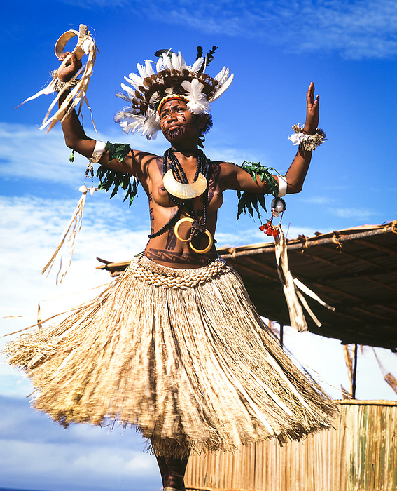 Papua New Guinea Performer At Miss Hiri Hanenamo Beauty Pageant  Port Moresby, Central Province, Papua New Guinea, by David Kirkland   Design Pics