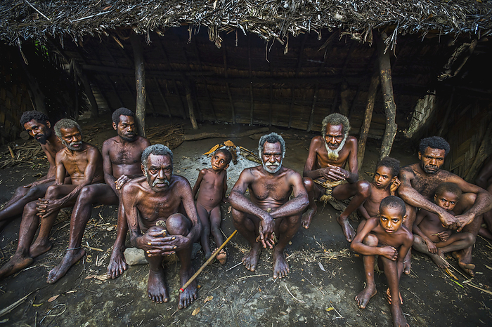 Vanuatu Men Gather At A Nakamal At Yakel Village  Tanna Island, Vanuatu, by David Kirkland   Design Pics
