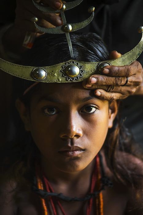 Girl With A Traditional Timorese Headband; Timor-Leste, by David Kirkland / Design Pics