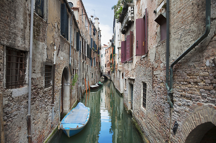 Venice A Small Canal With Boats  Venice, Italy, by Jenna Szerlag   Design Pics