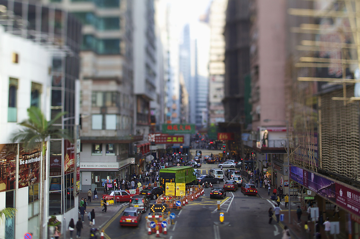 Hong Kong  China  Busy Intersection  Hong Kong, by Ian Taylor   Design Pics