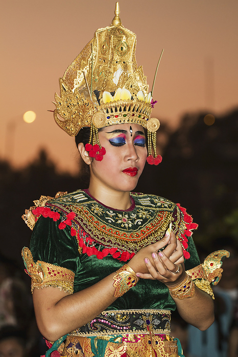 Indonesia Bali Island Balinese Dancer Using Codified Hand Positions And Gestures During A Kecak Dance Performance, Ulu Watu, Bali, Indonesia, by Peter Langer   Design Pics