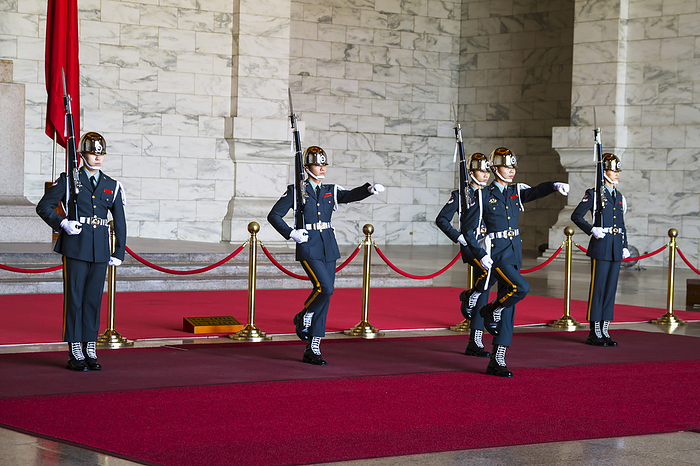 Taipei, Taiwan Changing Of The Guard At The Chiang Kai Shek Memorial Hall  Taipei, Taiwan, by Peter Langer   Design Pics