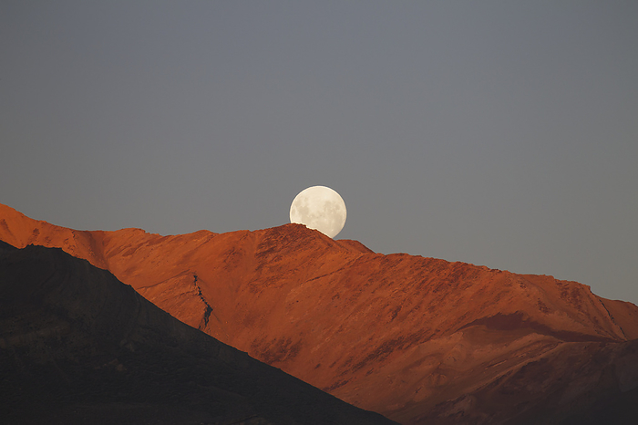 Argentina Moon Setting Behind Ridge Along Highway 23, Near El Chalten  Santa Cruz, Argentina, by Matthias Breiter   Design Pics