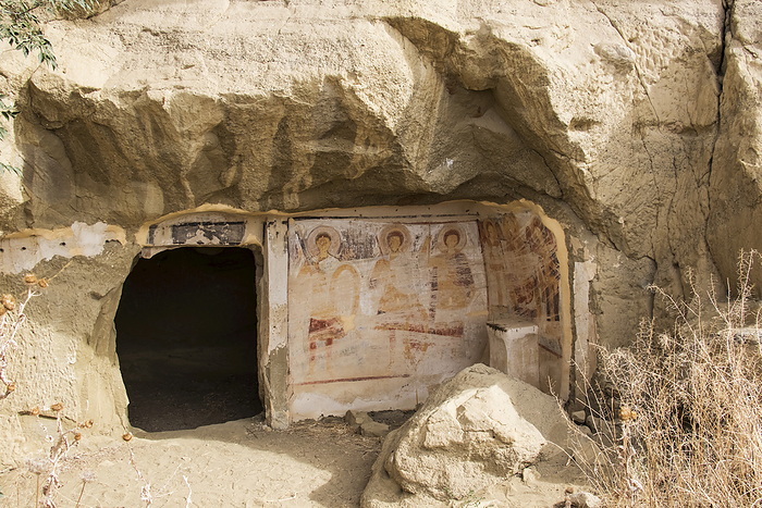 Georgia Medieval Frescoes In A Cave Of The David Gareja Monastery Complex  Kakheti, Georgia, by Peter Langer   Design Pics