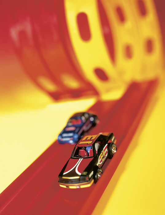 Fl0797, C.Lantinga; Toys, Race Cars On Track, by Curtis Lantinga / Design Pics