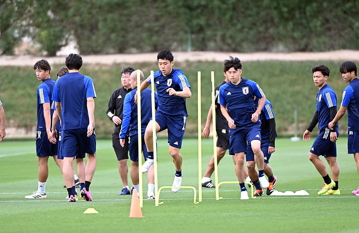 AFC Asian Cup Qatar 2023 Japan training session Japan s Wataru Endo during a training session in Doha, Qatar, January 29, 2024.  Photo by JFA AFLO 