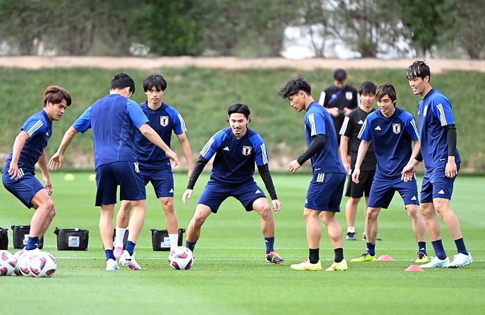 AFC Asian Cup Qatar 2023 Japan training session Japan players during a training session in Doha, Qatar, January 29, 2024.  Photo by JFA AFLO 