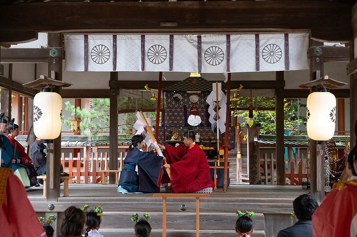Nara Prefecture Temukeyama Hachiman Shrine Tengai Gohonsha Ceremony (Hongu Ceremony) Mishimo