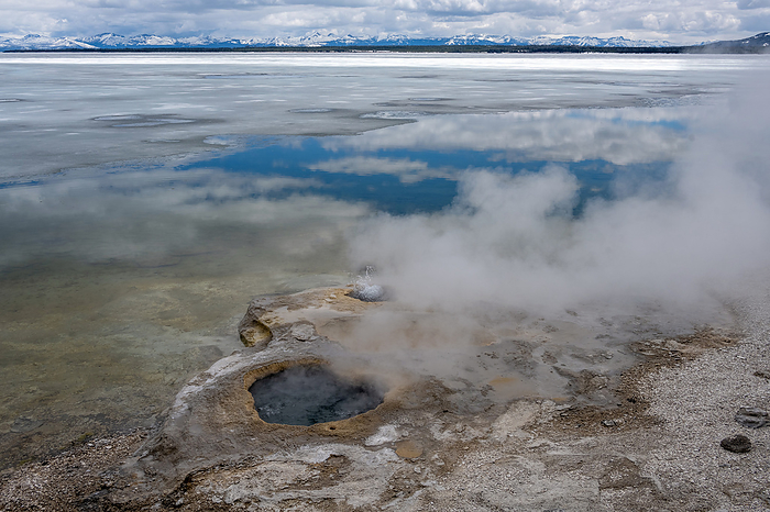 Yellowstone Lake, Wyoming, USA Yellowstone Lake in Yellowstone National Park, Wyoming, USA. This  s the largest freshwater lake above 2100 metres in North America., by DR P. MARAZZI SCIENCE PHOTO LIBRARY
