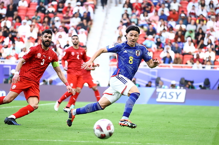 AFC Asian Cup Qatar 2023  Bahrain vs Japan Japan s Takumi Minamino during the AFC Asian Cup Qatar 2023  Round of 16 match between Bahrain 1 3 at Al Thumama Stadium in Doha, Qatar, January 31, 2024.  Photo by JFA AFLO 