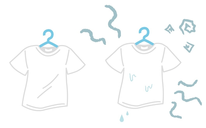 T-shirts that stink when freshly dried
