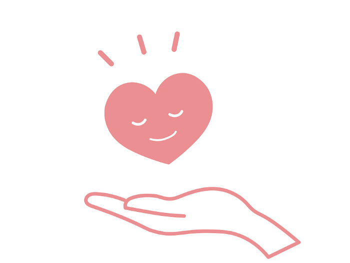 Clip art of hand holding heart2-2 simple