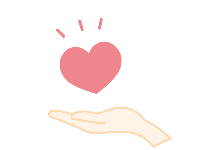 Clip art of hand holding heart1-3 simple
