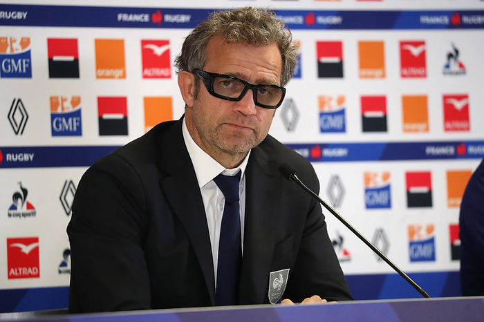 France   Guinness Six Nations Rugby Championship   France vs Ireland   02 02 2024 FRANCE, MARSEILLE, FEBRUARY 02. Fabien France   Guinness Six Nations Rugby Championship   France vs Ireland   02 02 2024 FRANCE, MARSEILLE, FEBRUARY 02. Fabien Galthie head coach of France pictured during the press conference, PK, Pressekonferenz after the Guinness Six Nations Rugby Championship match between France and Ireland, on February 02, 2014 at the Stade Velodrome in Marseille, France. Photo by Manuel Blondeau  AOP.Press Marseille Stade Velodrome Provence France Copyright: x ManuelxBlondeau AOP.Pressx AOP20240202 0070