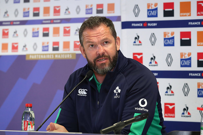 France   Guinness Six Nations Rugby Championship   France vs Ireland   02 02 2024 FRANCE, MARSEILLE, FEBRUARY 02. Andy F France   Guinness Six Nations Rugby Championship   France vs Ireland   02 02 2024 FRANCE, MARSEILLE, FEBRUARY 02. Andy Farrell head coach of Ireland pictured during the press conference, PK, Pressekonferenz after the Guinness Six Nations Rugby Championship match between France and Ireland, on February 02, 2014 at the Stade Velodrome in Marseille, France. Photo by Manuel Blondeau  AOP.Press Marseille Stade Velodrome Provence France Copyright: x ManuelxBlondeau AOP.Pressx AOP20240202 0080