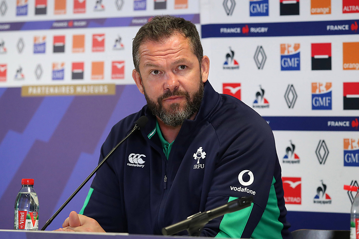 France   Guinness Six Nations Rugby Championship   France vs Ireland   02 02 2024 FRANCE, MARSEILLE, FEBRUARY 02. Andy F France   Guinness Six Nations Rugby Championship   France vs Ireland   02 02 2024 FRANCE, MARSEILLE, FEBRUARY 02. Andy Farrell head coach of Ireland pictured during the press conference, PK, Pressekonferenz after the Guinness Six Nations Rugby Championship match between France and Ireland, on February 02, 2014 at the Stade Velodrome in Marseille, France. Photo by Manuel Blondeau  AOP.Press Marseille Stade Velodrome Provence France Copyright: x ManuelxBlondeau AOP.Pressx AOP20240202 0082